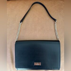 Kate Spade ♠️ Black Shoulder Bag with Gold Chain
